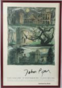 AFTER JOHN PIPER Colour poster for the Tate Gallery Exhibition November 1983 - January 1984 75 x