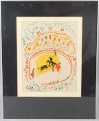 PABLO PICASSO 'Le Petite Corrida' lithograph probably published XXe Siecle No10 1958 30 x 23cm