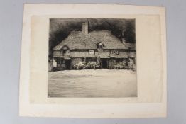 MORTIMER MENPES (1855-1938) 'The White Hart Witley' etching signed unframed 28.5 x 31.5cm