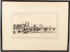STANLEY ANDERSON (1884-1966) 'The Palace of the Pope Avignon' etching signed in pencil inscribed