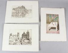 CHARLES GAUTIER 'Metal Flowers II' colour etching heightened with gold signed , inscribed and marked