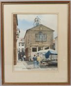 MAURICE BRALEY Old Town Hall Whitby watercolour signed 34 x 28.5cm