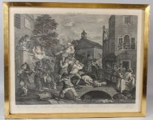 AFTER WILLIAM HOGARTH (1697-1764) Election series four engravings plates 1-IV with titles and