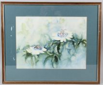 MARY DAVIES Passion flowers watercolour signed 27 x 36cm