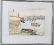 LLEWELLYN PETLEY-JONES (1908-1986) Lymington Harbour watercolour signed, inscribed and dated 1978