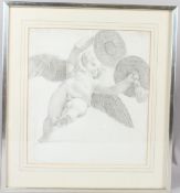 CIRCLE OF PETER VON BREDA Putto with cymbals pencil drawing on laid paper inscribed with artists