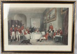 CHARLES G LEWIS AFTER FRANCIS GRANT 'The Melton Breakfast' hand coloured mixed method engraving 56 x