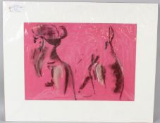 ANNIE TIMOTHY 'Nude' soft pastel and another by the same artist both signed with initials unframed