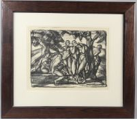 OTTO HETTNER (1875-1931) 'Idyll' lithographic print 31 x 42cm image