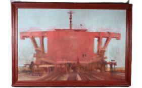 KEITH ROBERTS 'Harrier' oil on canvas signed and dated 1993 verso with label on stretcher bar 82 x