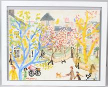 ALAN FURNEAUX (1953) Coastal town oil on board signed 28 x 35.5cm