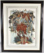 GRAHAM ILLINGWORTH (1953) 'The Encapsulation of a Spirit' silkscreen print 221/295 signed 75 x 56cm