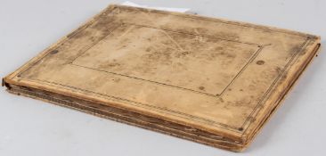 19TH CENTURY GRAND TOUR ALBUM OF ENGRAVINGS 'Roma' views of Rome 48 engravings in leather bound