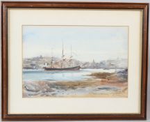 SIDNEY JAMES BEER 'The Cutty Sark - Falmouth' watercolour, signed and inscribed 18.5 x 27.5cm