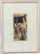 LAURA KNIGHT (1877-1970) Circus clown and acrobat rider etching signed in pencil 25.5 x 12.5cm