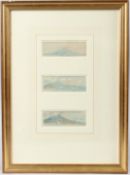 WINNIFRED DE CAYNOTH BALLARDIE mountain landscapes 'From Naples', 'Sunrise Castlemare' and 'From