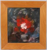 JOHN COE Flower study acrylic on board signed and dated '67 inscribed verso 32.5 x 30cm