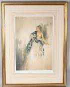 WILLIAM RUSSELL FLINT Semi clothed woman colour print 98 / 850 blindstamped 54.5 x 37.5cm