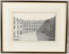 BENJAMIN COLE (1697-1783) The College of Arms or Herald's Office engraving 23.5 x 34.5cm