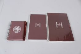 THREE HERMES NOTEBOOKS.
