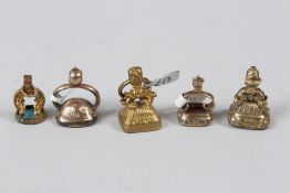 FIVE VARIOUS SEALS.