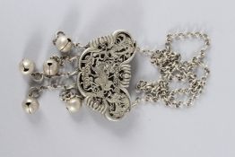 A CHINESE WHITE METAL AUSPICIOUS 