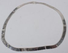 A STERLING SILVER FRINGE NECKLACE, stamped Tiffany, with a Tiffany pouch. 47cms long.