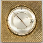 JAEGER-LECOULTRE MINIATURE GILT CLOCK , No. 1024419. 4.5cms.