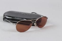 FILSON CASED SUNGLASSES.