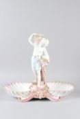 A LATE 19TH CENTURY / 20TH CENTURY COPELAND PORCELAIN CENTREPIECE, designed by Owen Hale, modelled