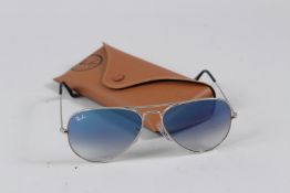RAYBAN CASED SUNGLASSES.