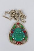 A CHINESE WHITE METAL MOUNTED 