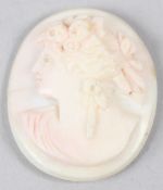 AN UNMOUNTED CAMEO. bust of a lady. 23mm wide.