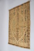 AN OTTOMAN TURKISH BURSA VELVET CATMA. 93cms x 52cms.