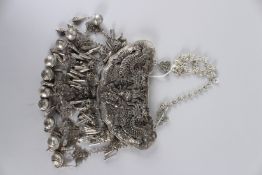 A FINE CHINESE WHITE METAL AUSPICIOUS 