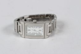 A BULGARI CHROME WATCH AND STRAP, No.0337520, with paperwork.