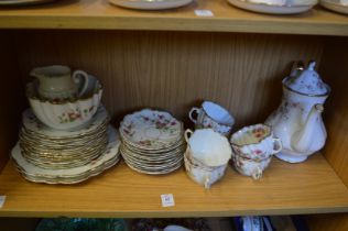 Floral decorated part tea service.