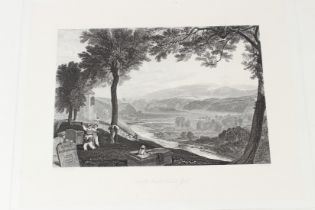 AFTER JMW TURNER 'High Force or Fall of Tees' engraving by J Landseer 19 x 27.5cm image two other