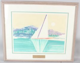 MARTIN TOBIAS (1932-2024) 'Seafoam 1' colour etching 1/1 signed in pencil 45 x 60.5cm image