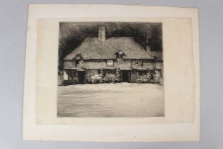 MORTIMER MENPES (1855-1938) 'The White Hart Witley' etching signed unframed 28.5 x 31.5cm