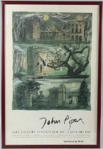 AFTER JOHN PIPER Colour poster for the Tate Gallery Exhibition November 1983 - January 1984 75 x