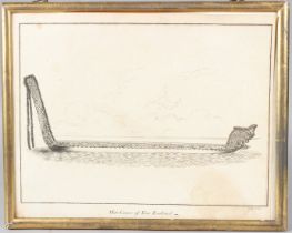 MAORI INTEREST (EARLY 19TH CENTURY) 'War Canoe of New Zealand' engraved print by Greig 22.5 x 28.5cm