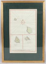 THOMAS BOWEN Wanooaette Island, Mangeea Island and Toobouai Island Three South Pacific Island maps