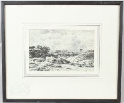 MARTIN SNAPE (1852-1930) 'Ewer Common Alverstoke Gosport' print signed in the print 15 x 23.5cm