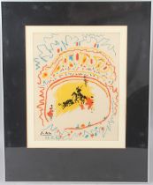 PABLO PICASSO 'Le Petite Corrida' lithograph probably published XXe Siecle No10 1958 30 x 23cm
