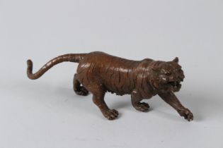 A JAPANESE BRONZE TIGER. 6ins long.