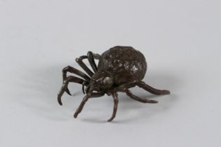 A JAPANESE BRONZE SPIDER. 2.5ins.