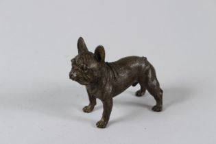 A JAPANESE BRONZE BULL DOG. 2.5ins high.