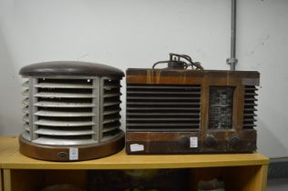 An old HMV heater and an old radio.