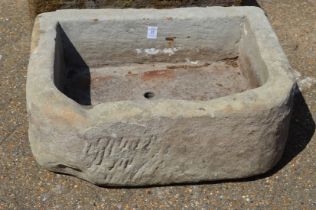 A stoneware trough (a/f).